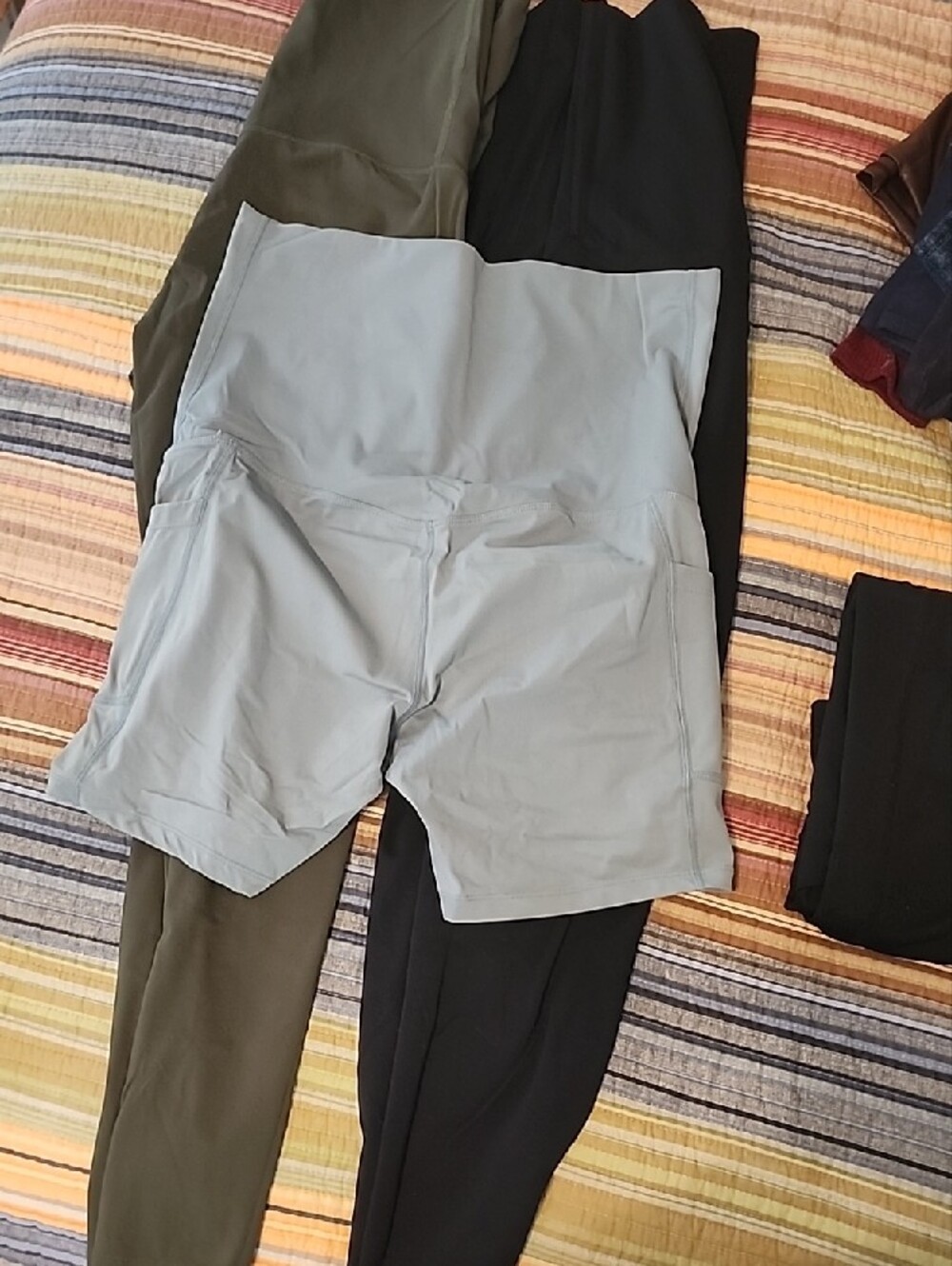 2 Pair Maternity Leggings. Free Shorts!